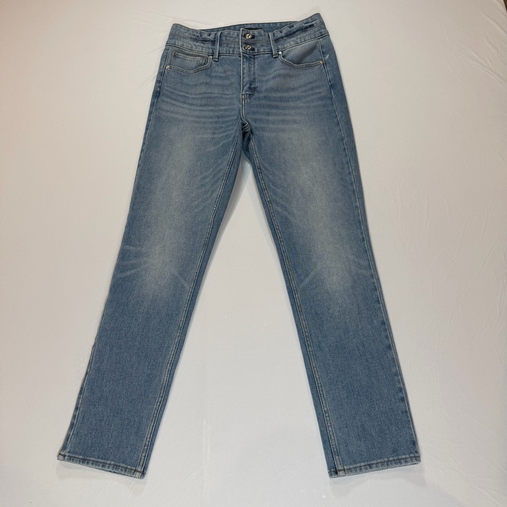 Extra High-Rise Double Waistband Slim Ankle Jeans | White House Black Market - Picture 1 of 14